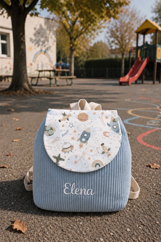Sac à Dos Velours Bleu