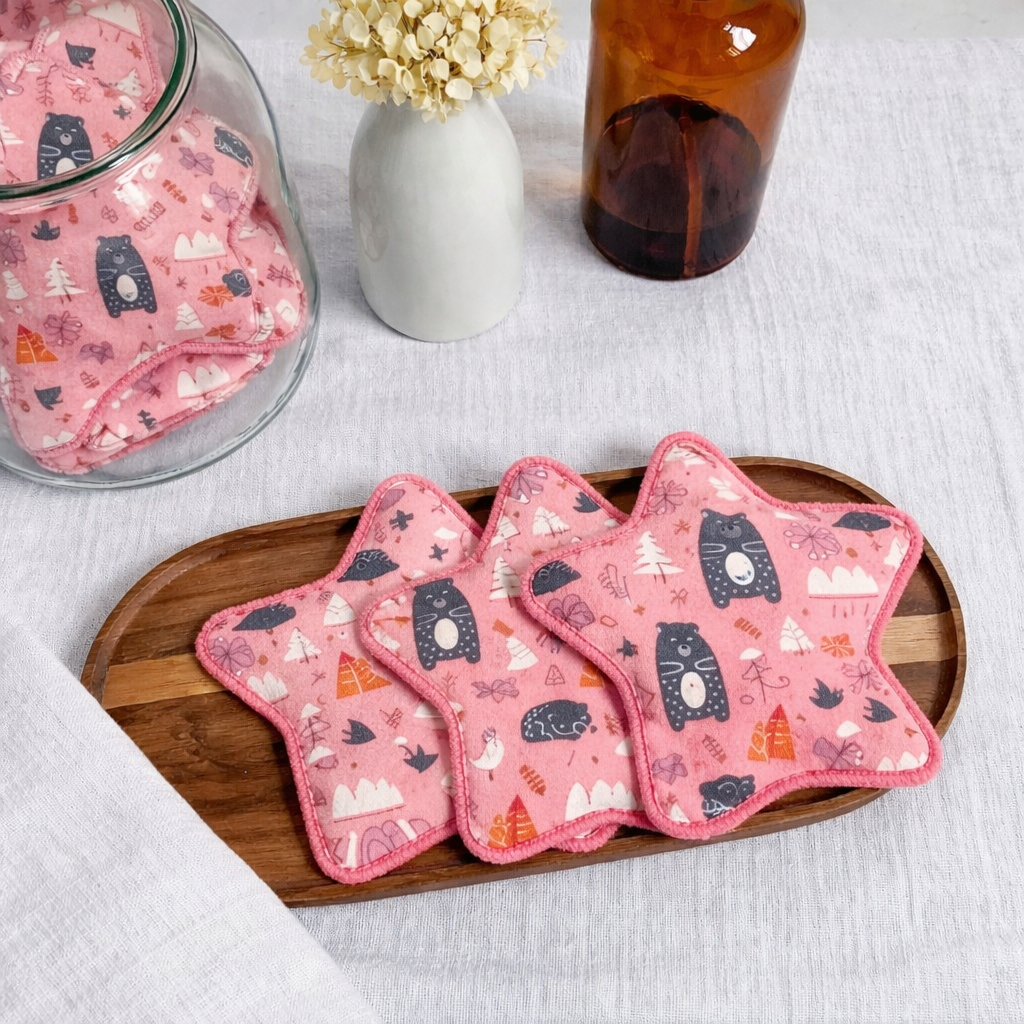 Lingettes lavables étoile