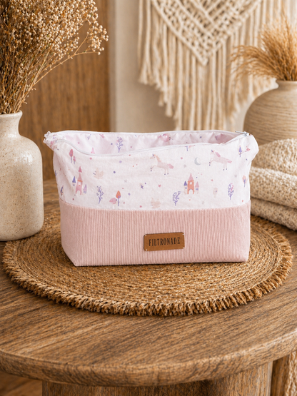 Trousse de toilette rose