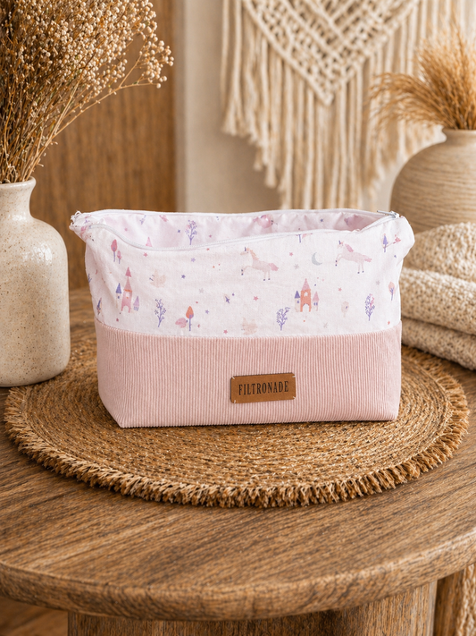 Trousse de toilette rose