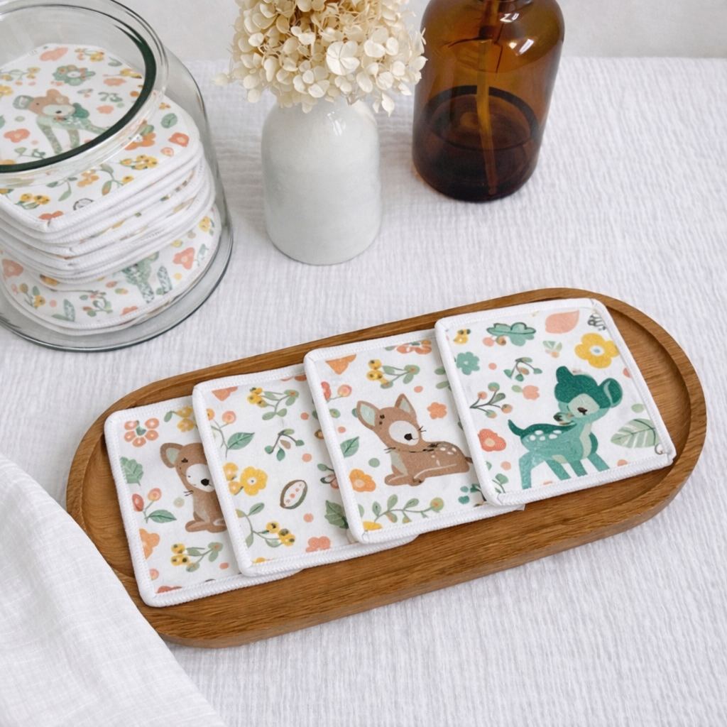 Lingettes lavables carrée