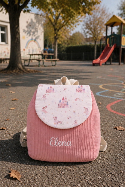 Sac à Dos Velours Rose