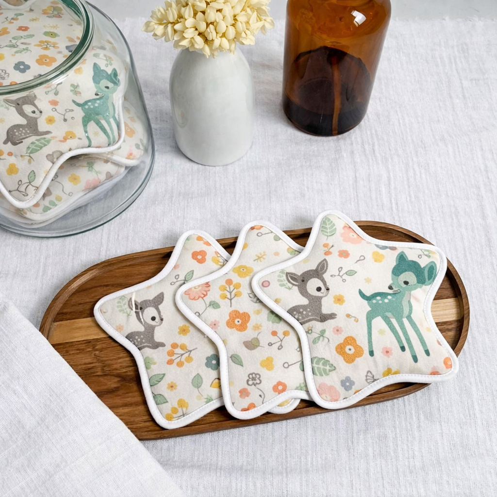 Lingettes lavables étoile