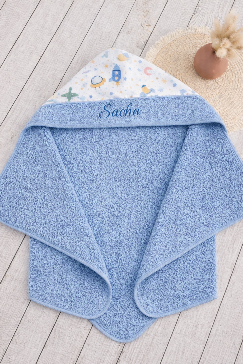 Cape de bain bleue