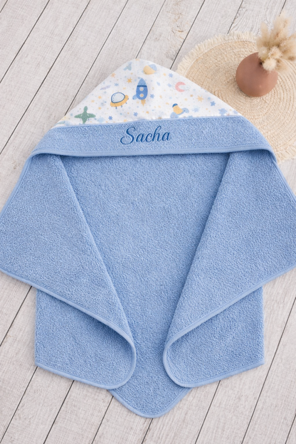 Cape de bain bleue