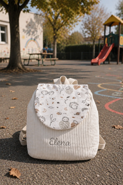 Sac à Dos Velours beige