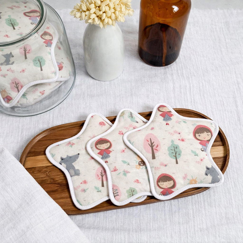 Lingettes lavables étoile