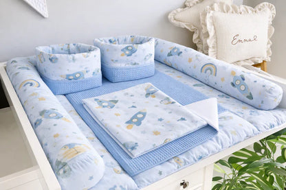 Matelas à langer bleue