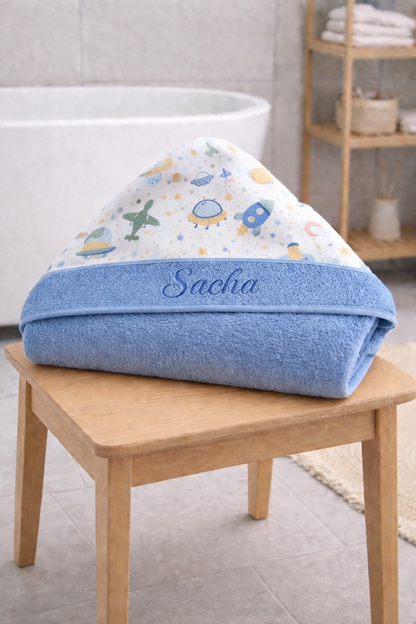Cape de bain bleue