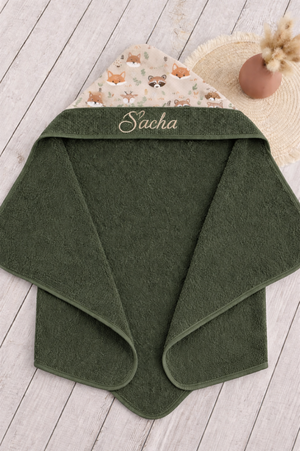 Cape de bain vert