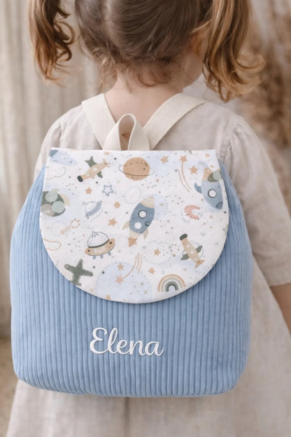 Sac à Dos Velours Bleu