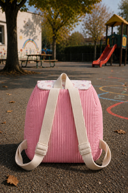Sac à Dos Velours Rose