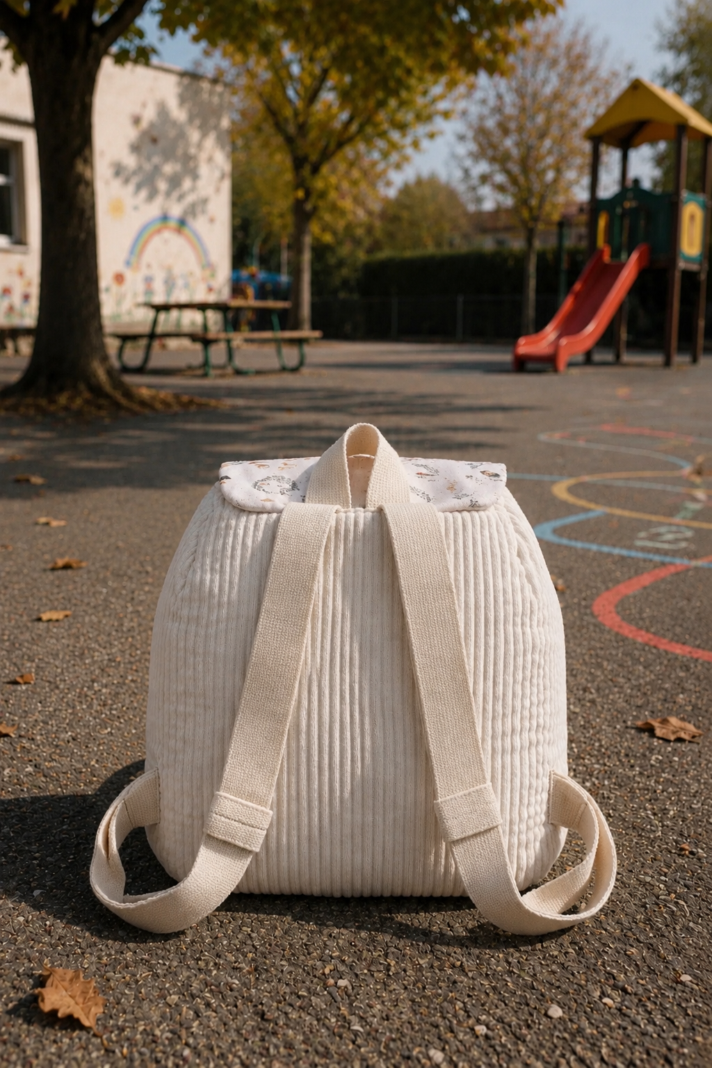 Sac à Dos Velours beige